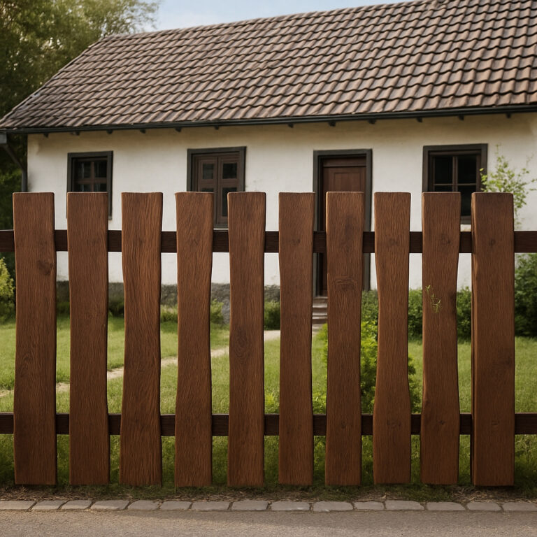 Dió szélezetlen betondeszka kerítés